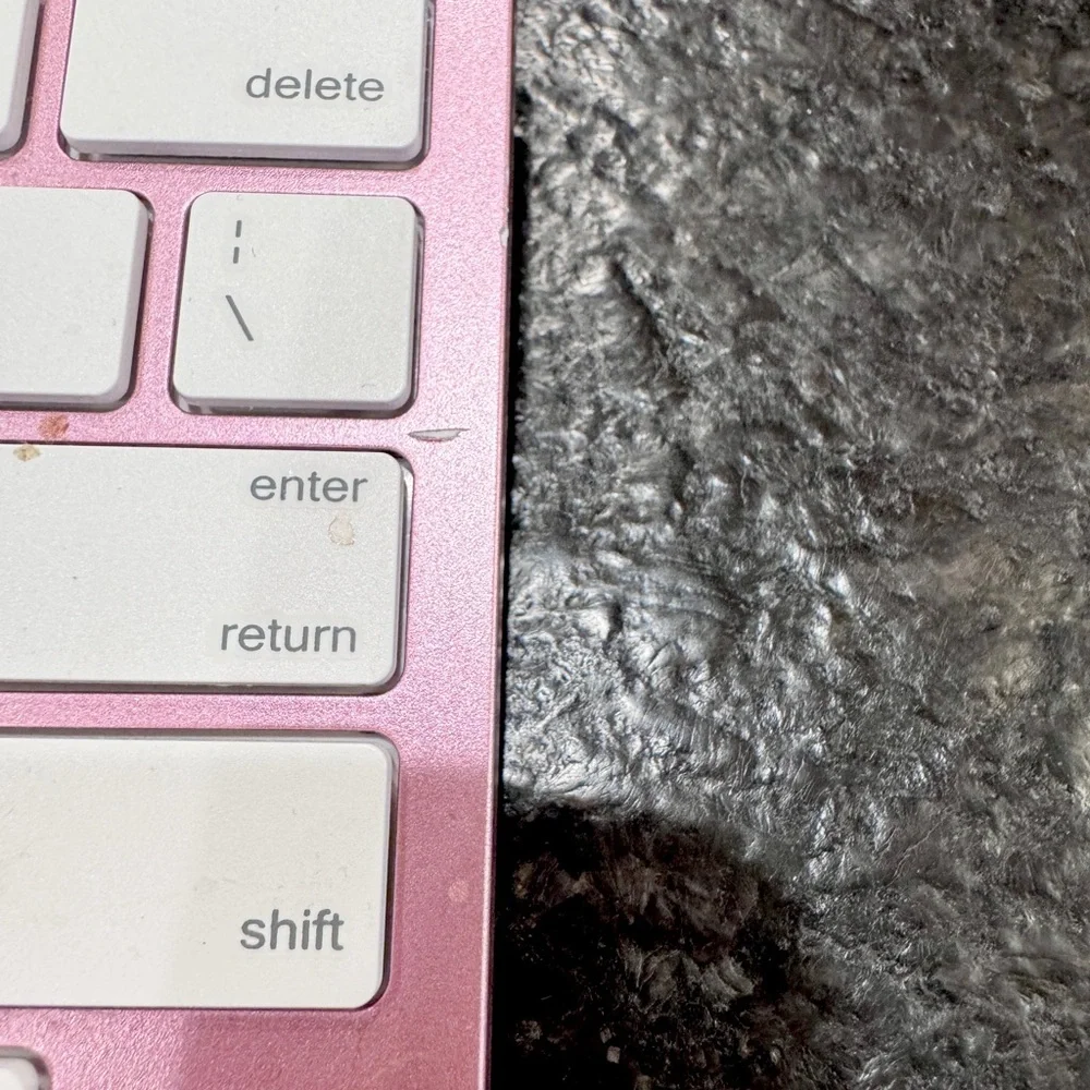 Pink and White Wireless Keyboard